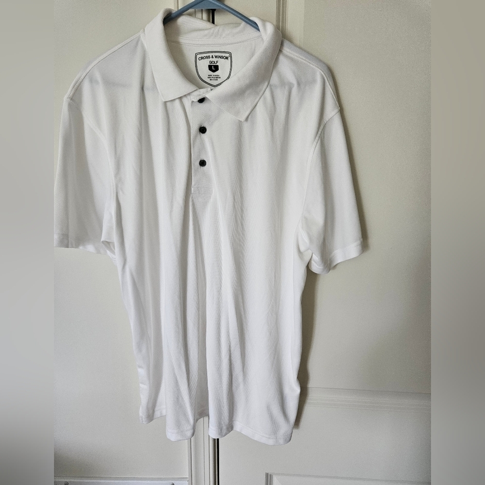 Cross & Winsor Polyester Golf Polo Mens Large NWOT